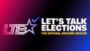 Discovery splash banner for Let's Talk Elections Discord server
