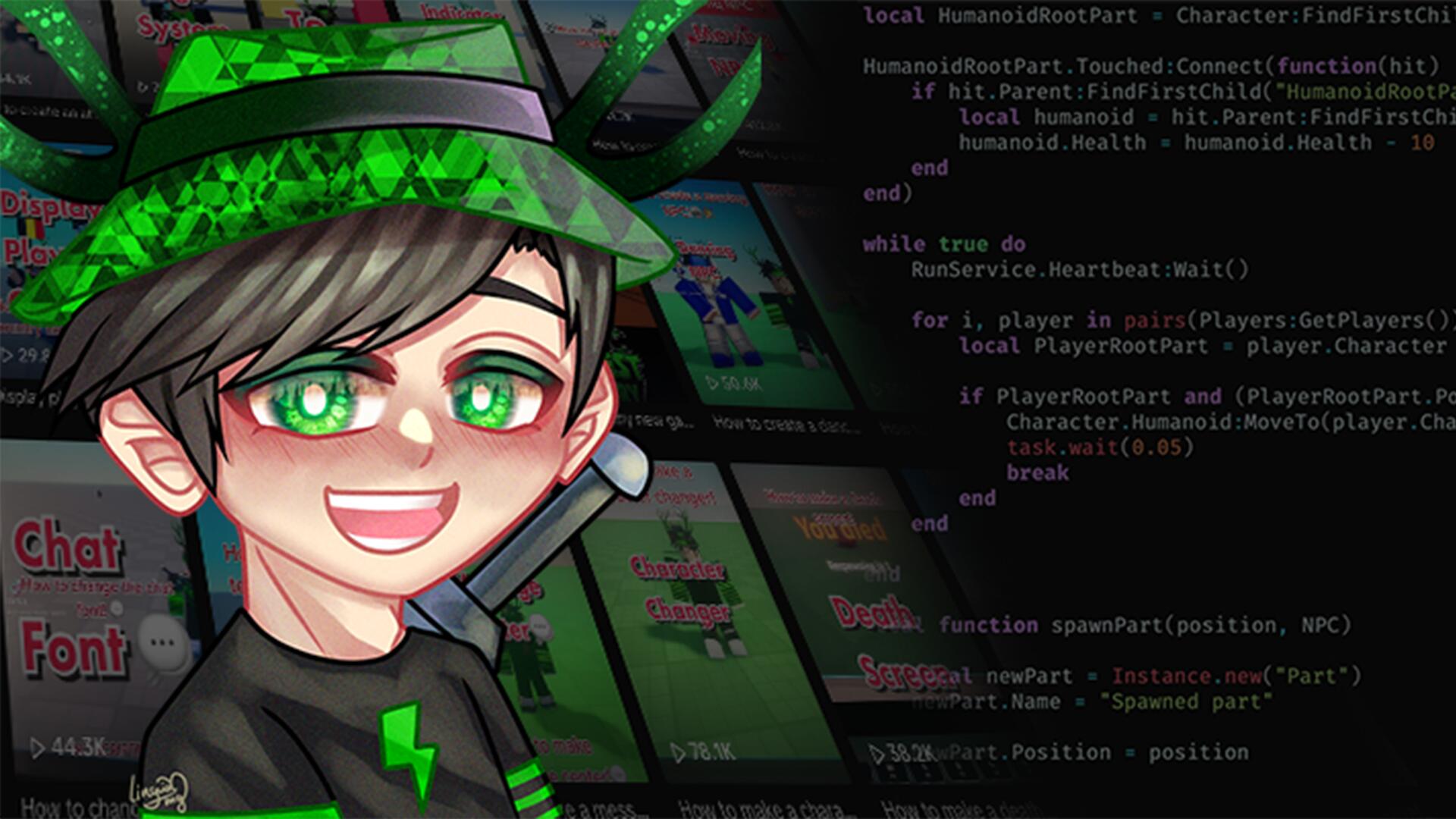 Discovery splash banner for Roblox Studio Tutorials! Discord server