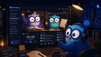 Discovery splash banner for Study With Me Discord server