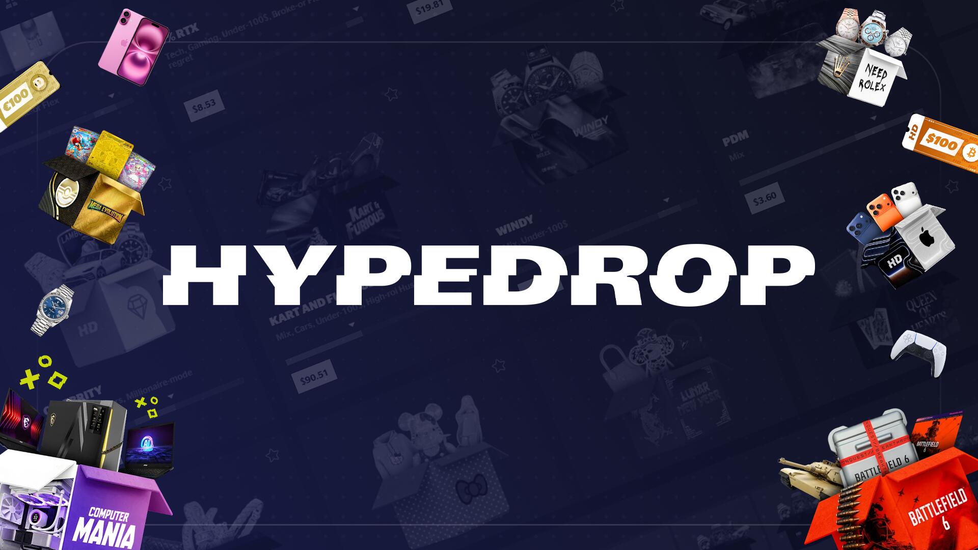 Discovery splash banner for HypeDrop Discord server