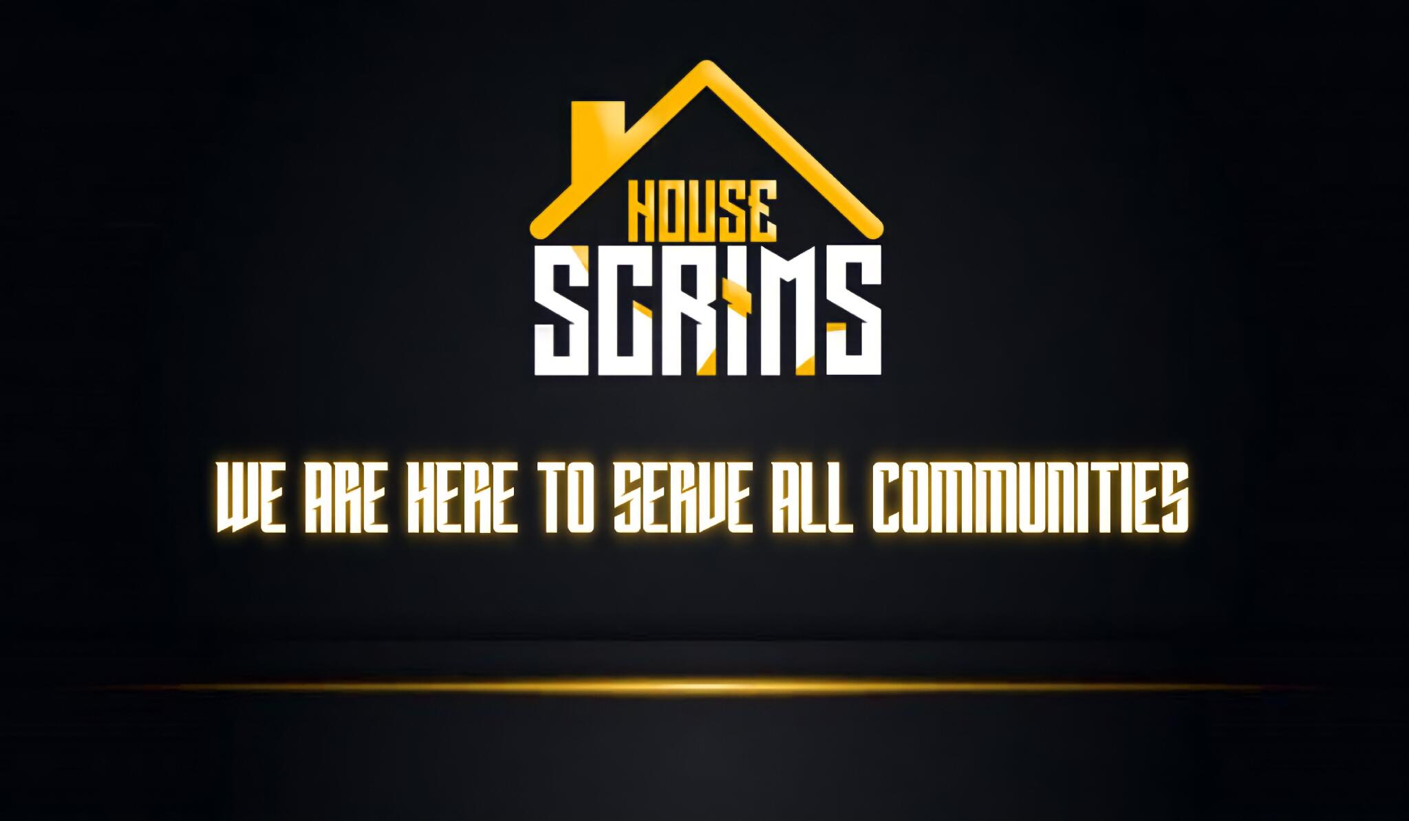 Discovery splash banner for Scrims House Discord server