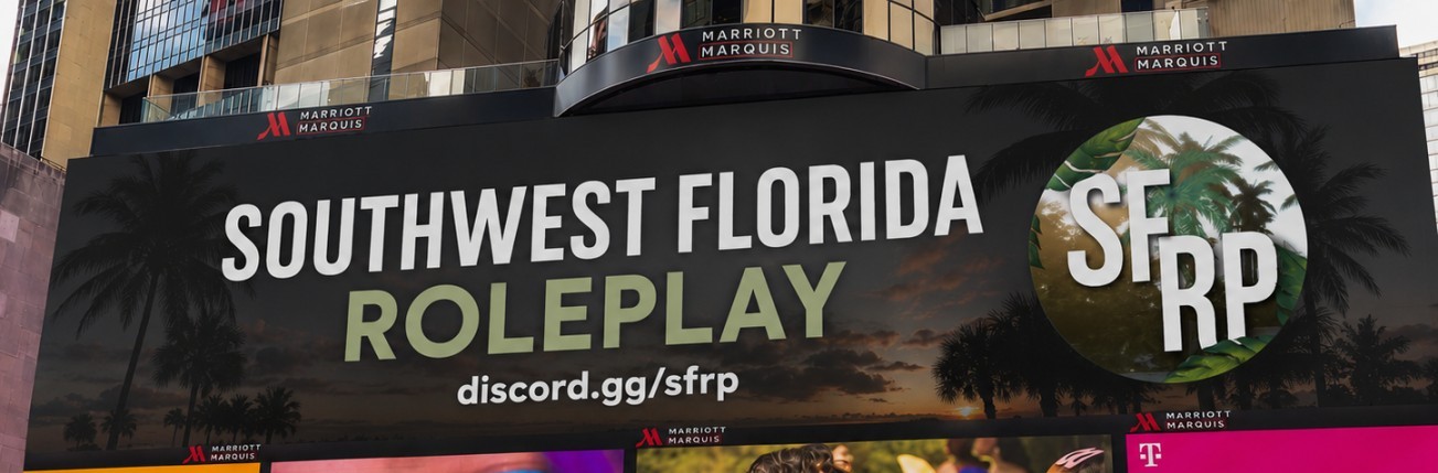 Discovery splash banner for Southwest Florida Roleplay Discord server