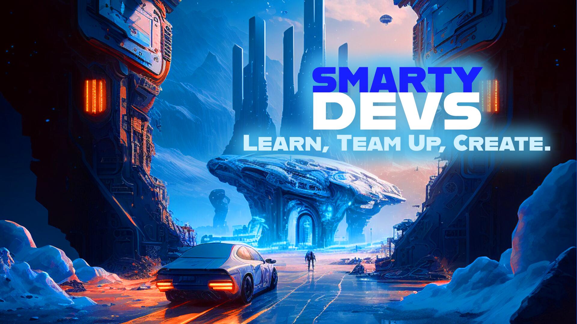 Discovery splash banner for SmartyDEVS Discord server