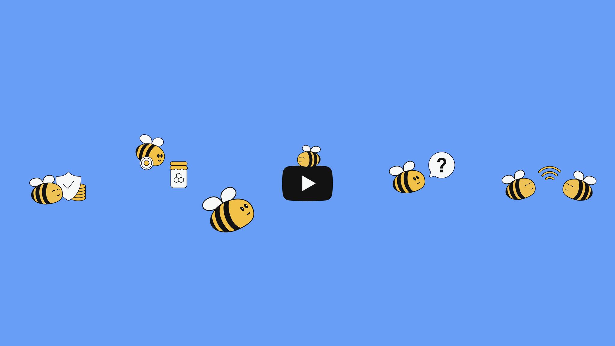 Discovery splash banner for 🐝 Honeygain Official 🐝 Discord server