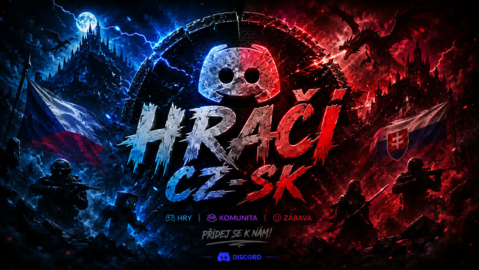 Discovery splash banner for Hráči CZ-SK Discord server