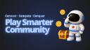 Discovery splash banner for Play Smarter Community Discord server
