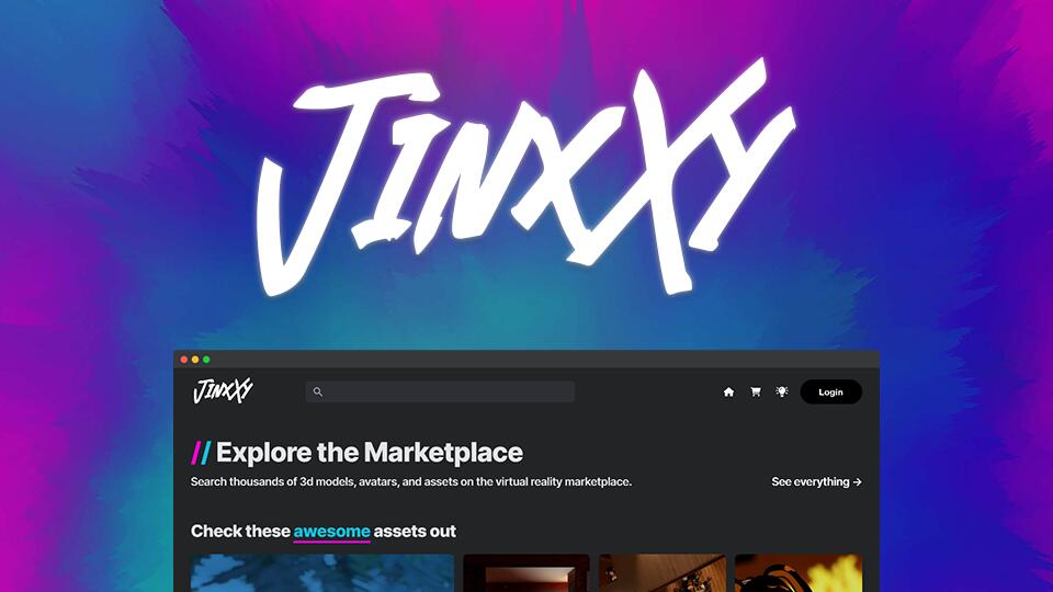 Discovery splash banner for Jinxxy.com Discord server