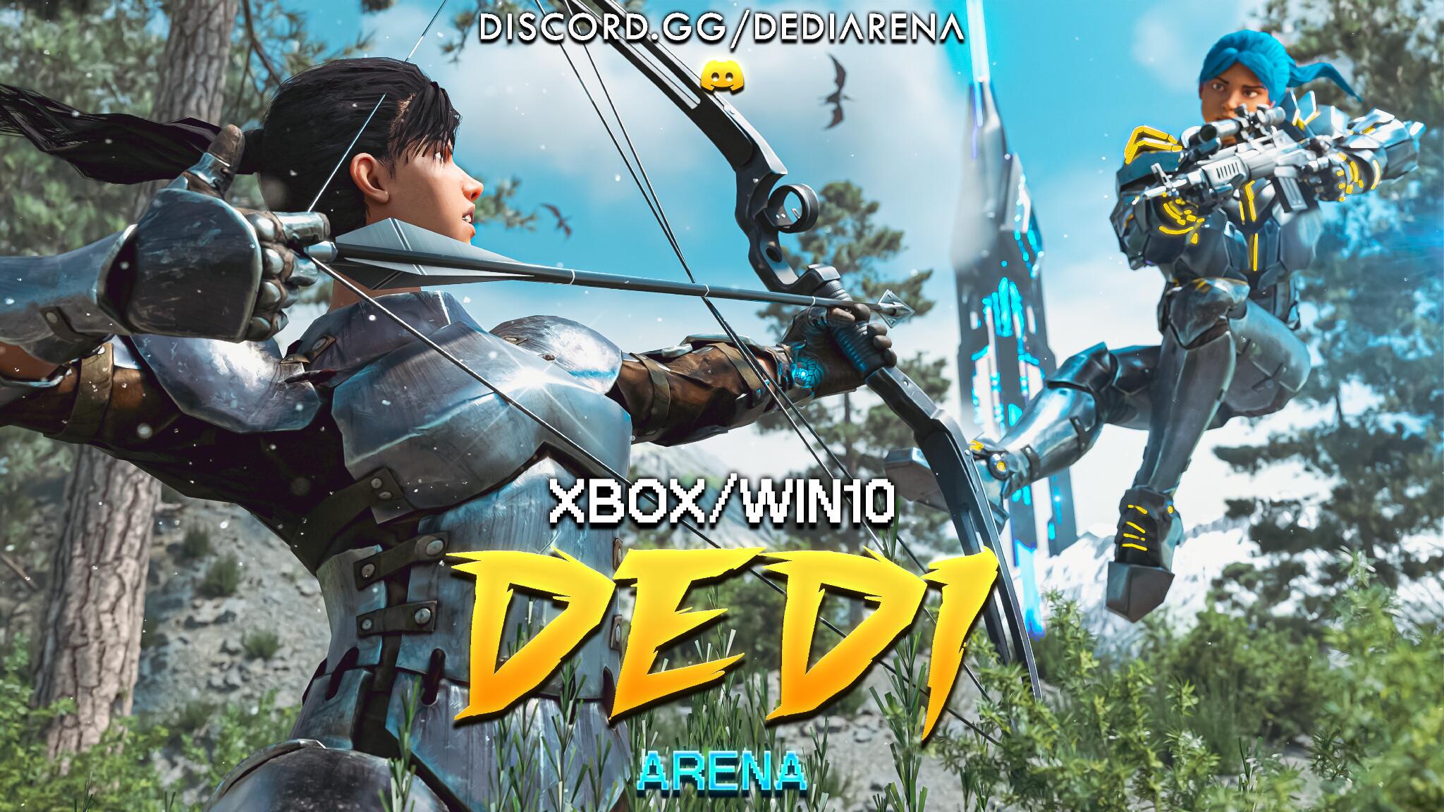 Discovery splash banner for Dedi's Arena | Ark Discord server