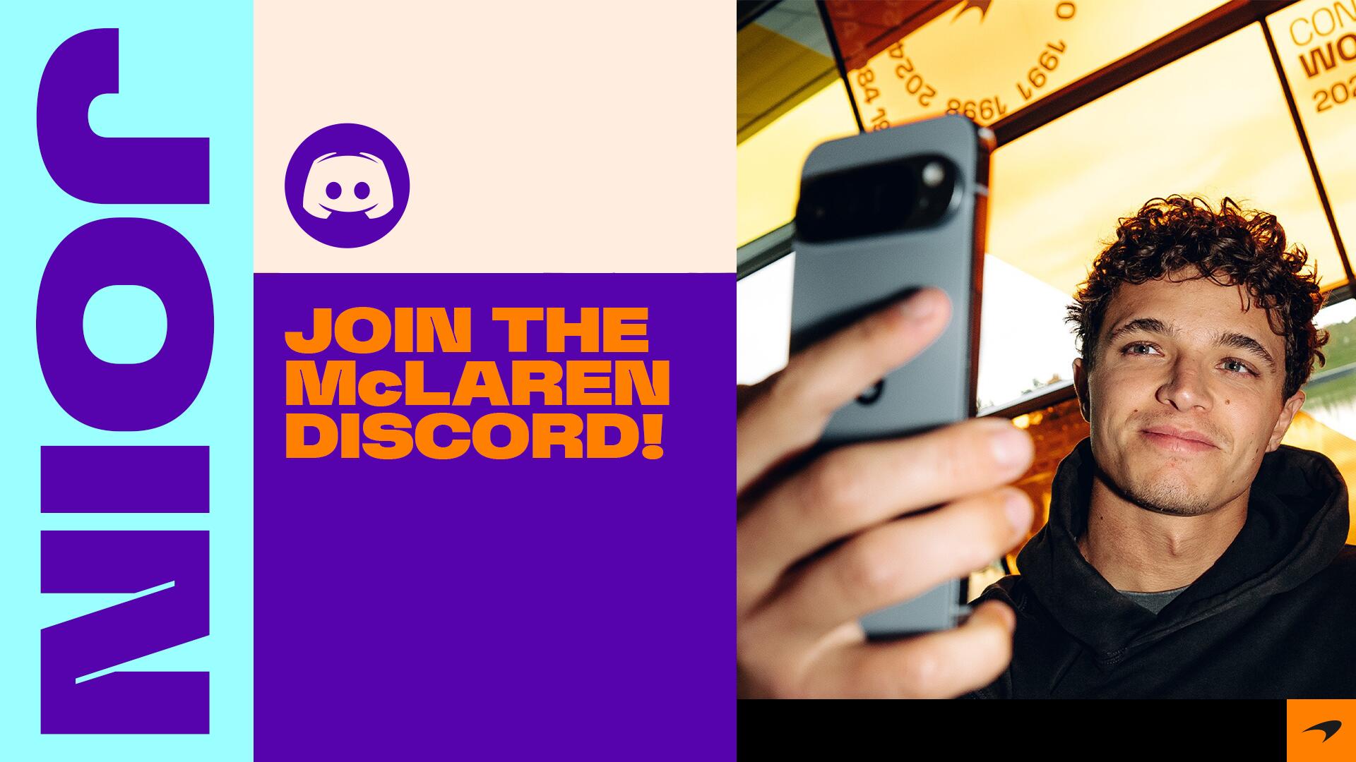 Discovery splash banner for McLaren Discord server