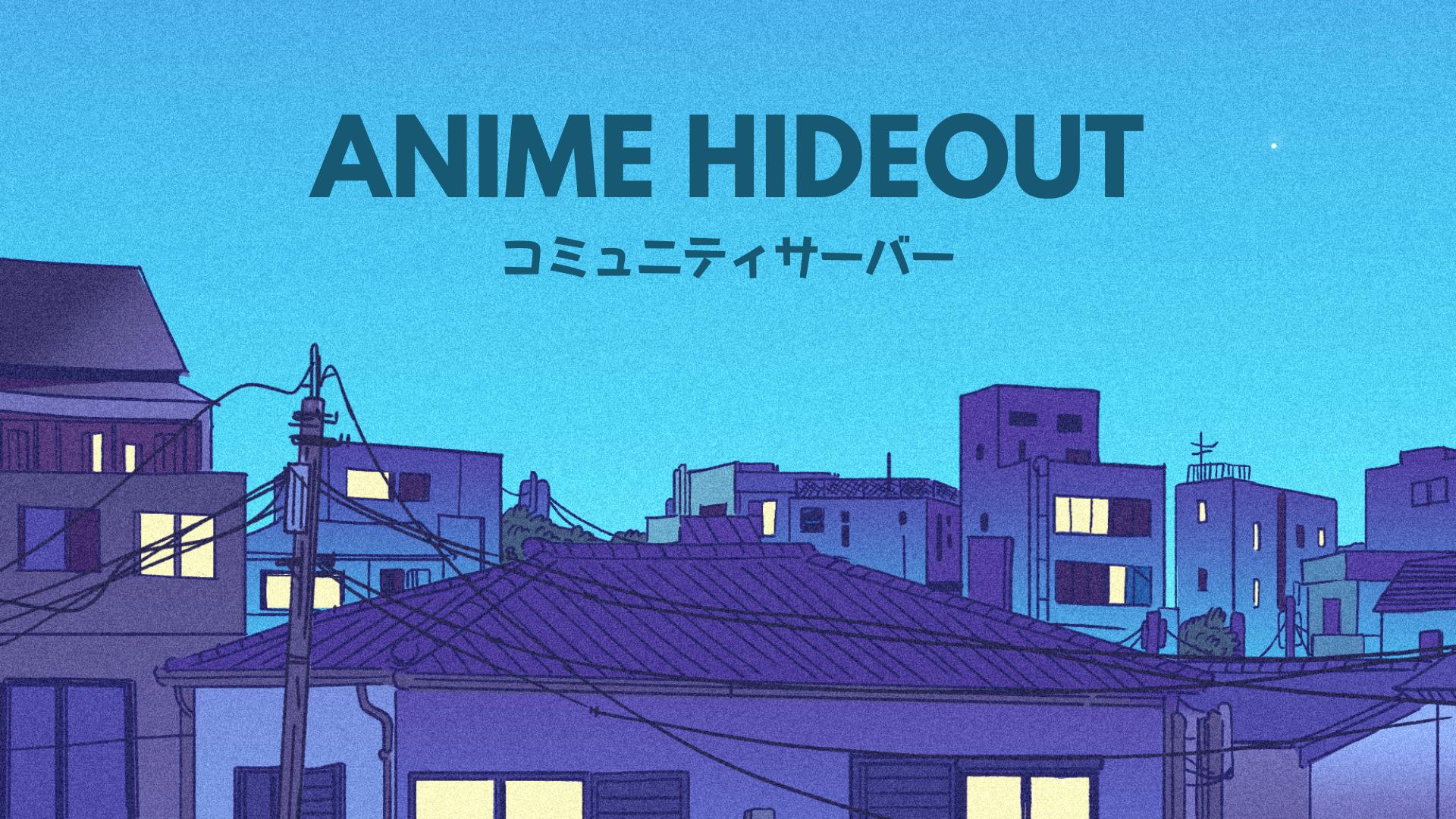 Discovery splash banner for Anime Hideout Discord server