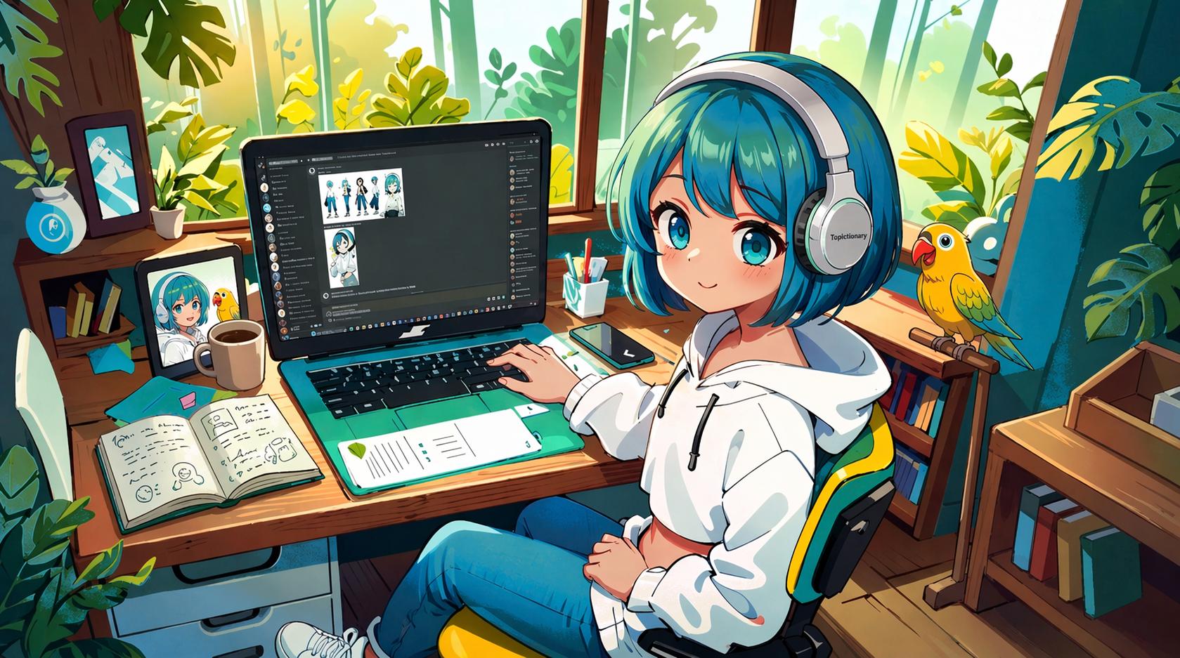 Discovery splash banner for language exchange with topictionary Discord server