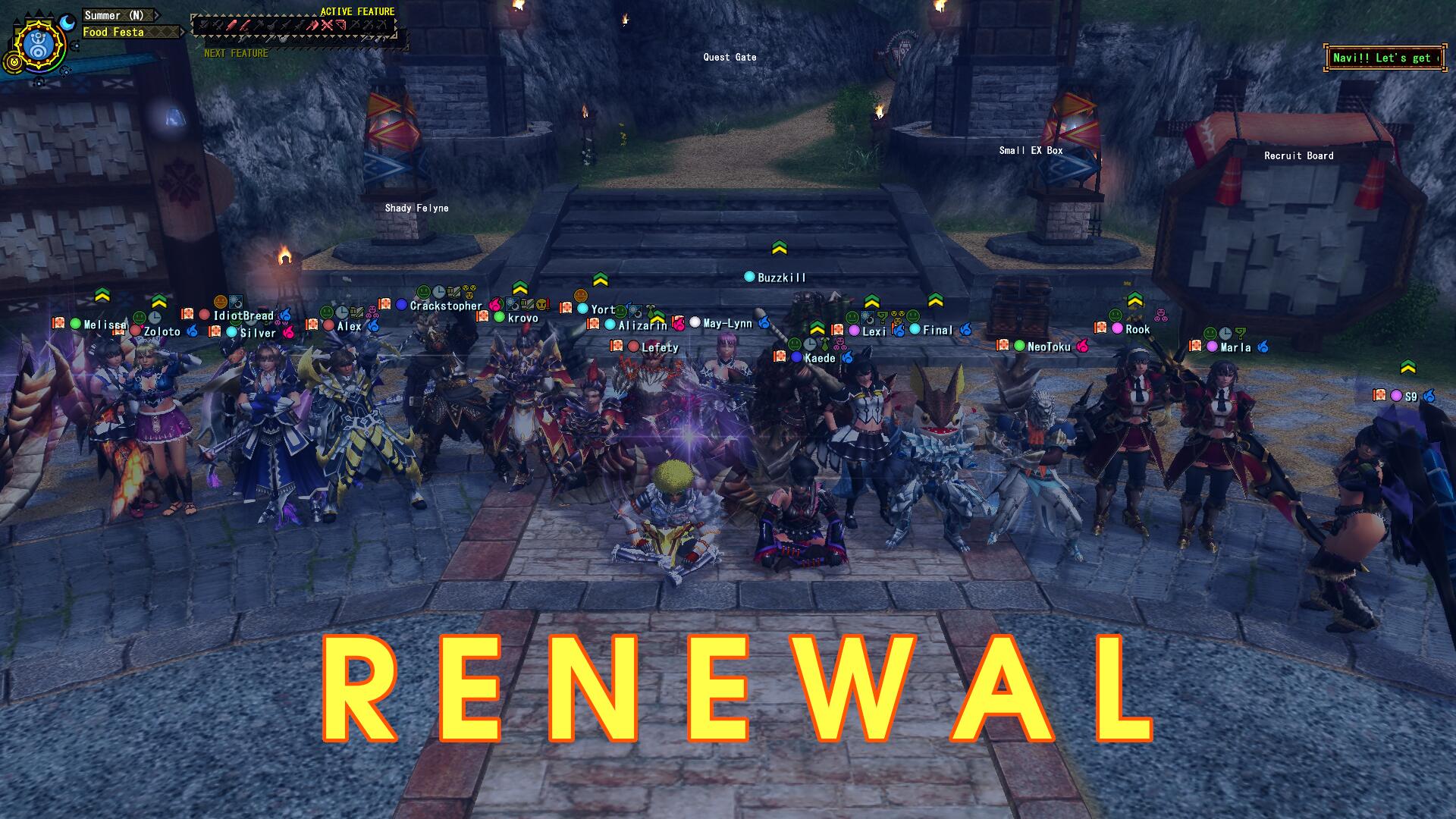 Discovery splash banner for Monster Hunter Frontier: Renewal Discord server