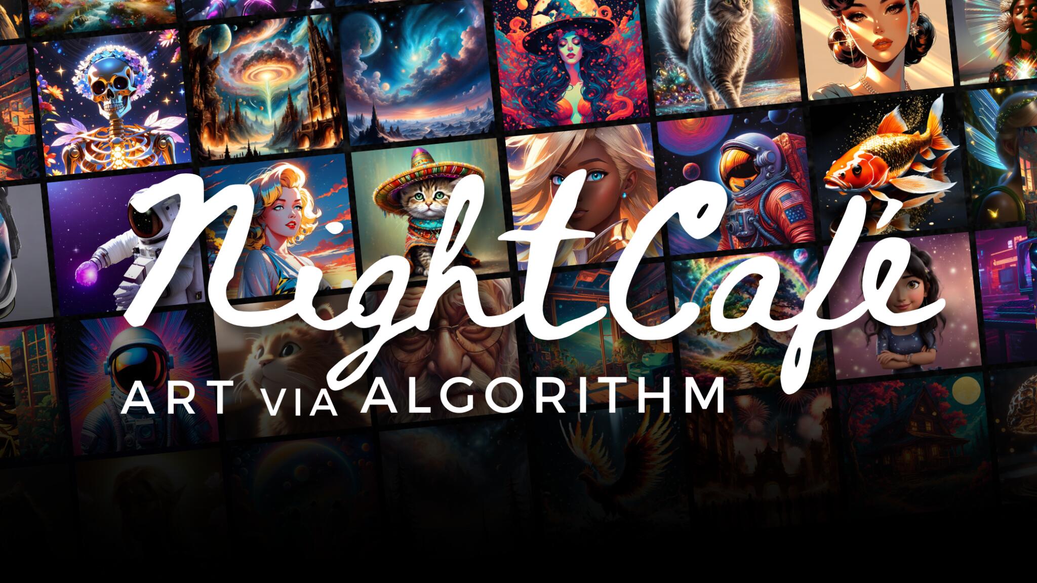 Discovery splash banner for NightCafe Lounge Discord server