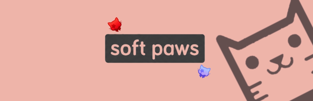 Discovery splash banner for Soft Paws Sanctuary 🐾 | miaw Discord server