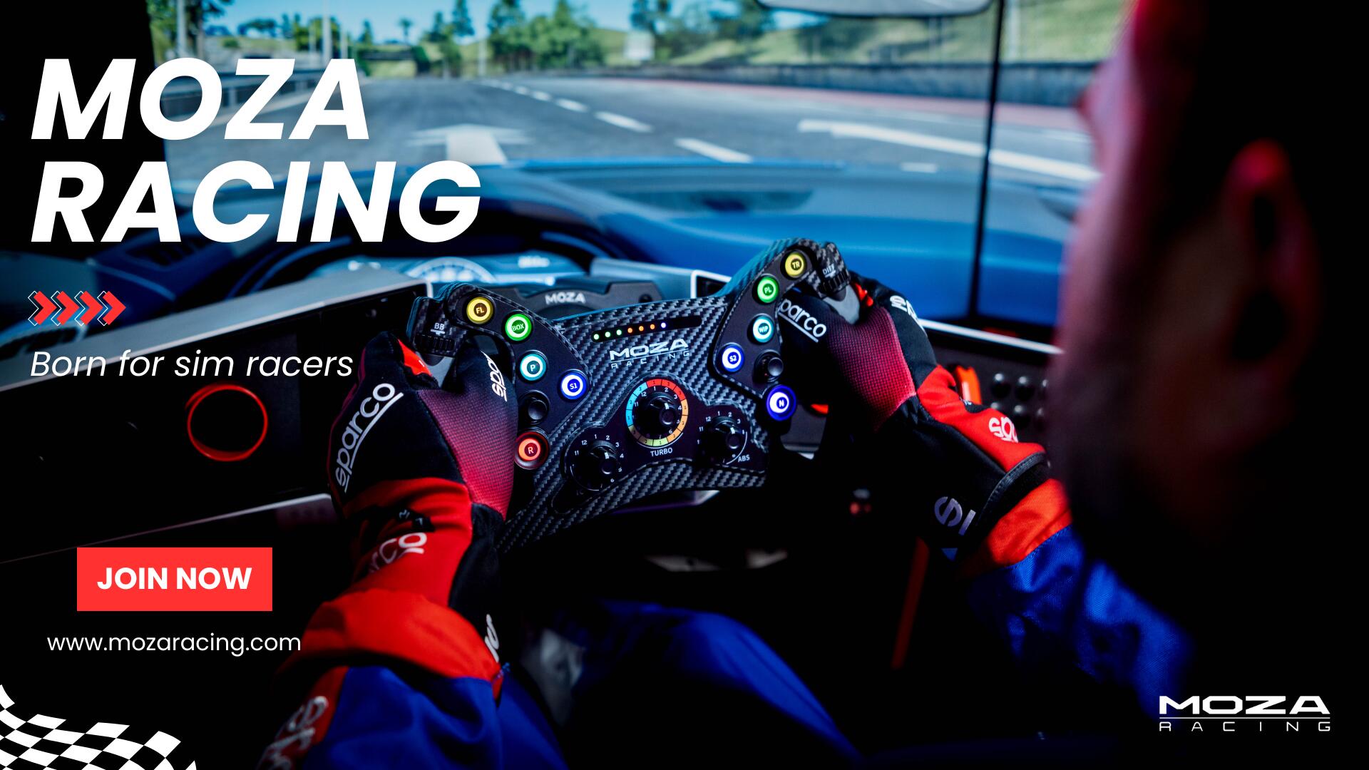 Discovery splash banner for MOZA RACING FAN CLUB Discord server